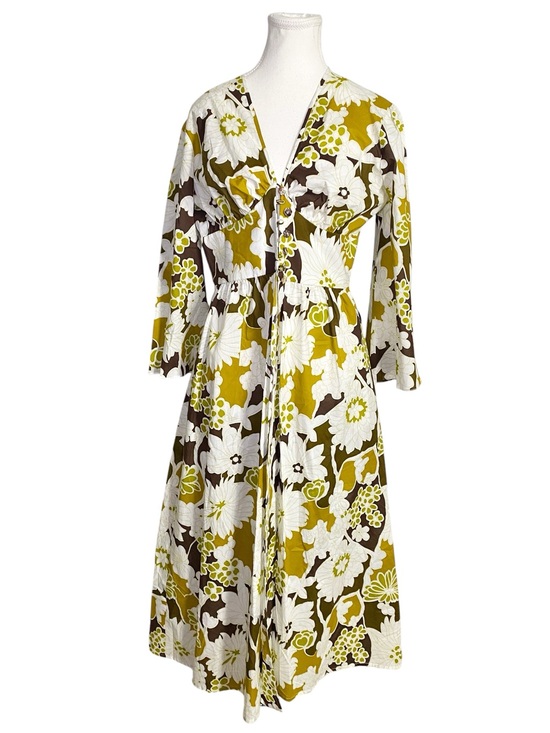 Shannon McLean Dresses & Skirts - Shannon McLean Peace Love Fashion Retro Floral Duster Midi Dress Boho Y2K